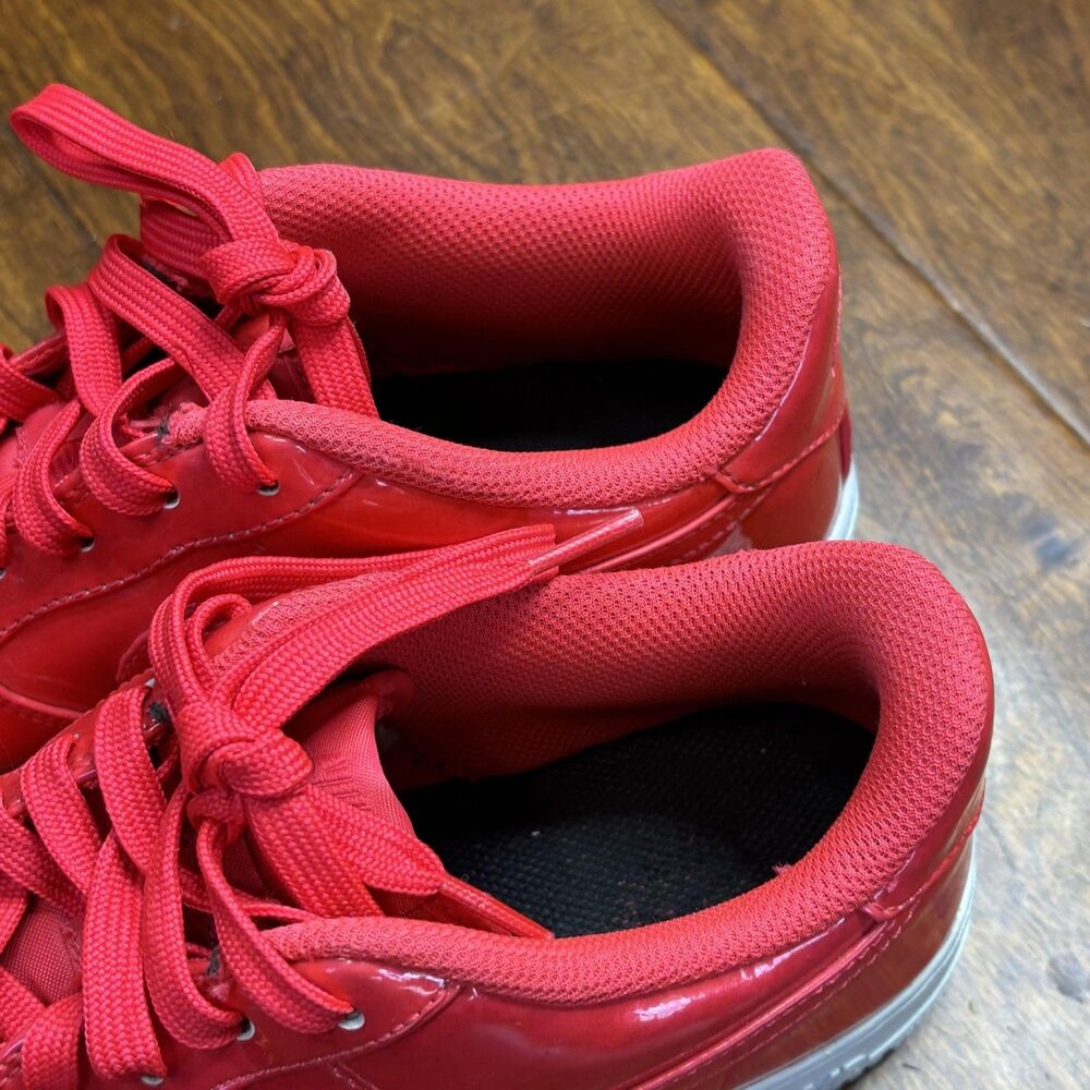 Nike Air Force 1 '07 LV8 Low Shoes Youth 7Y UV Siren‎ Red White Patent Sneakers - Picture 9 of 16